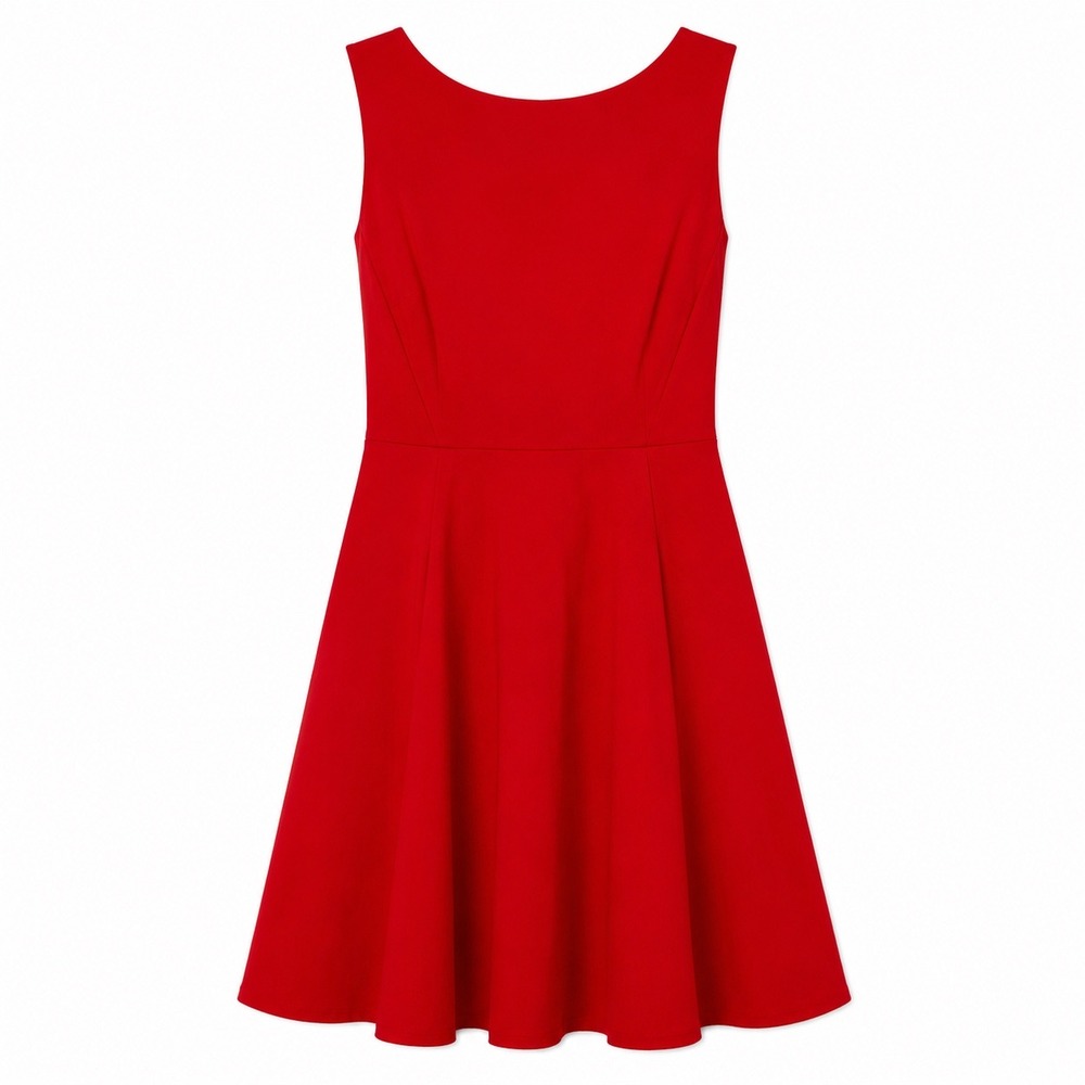 Kate Spade Bow Back Fit Flare Dress Red Pink Size 2